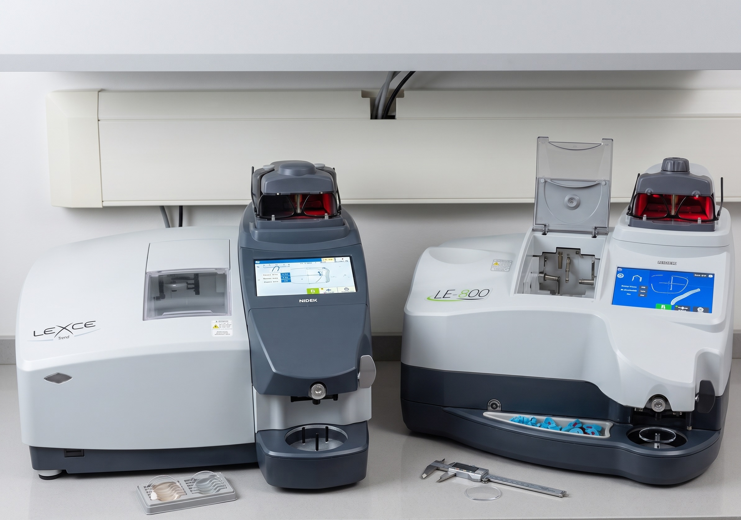 Equipamiento profesional del taller óptico de Blunex